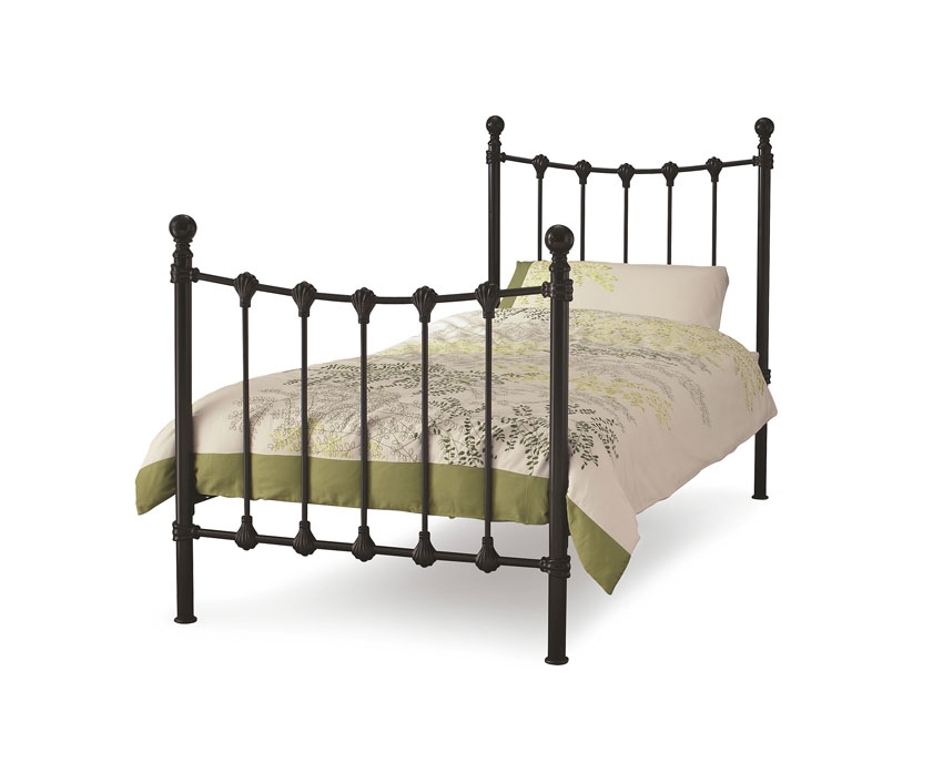 Unbranded Marseilles Black Single Bedstead