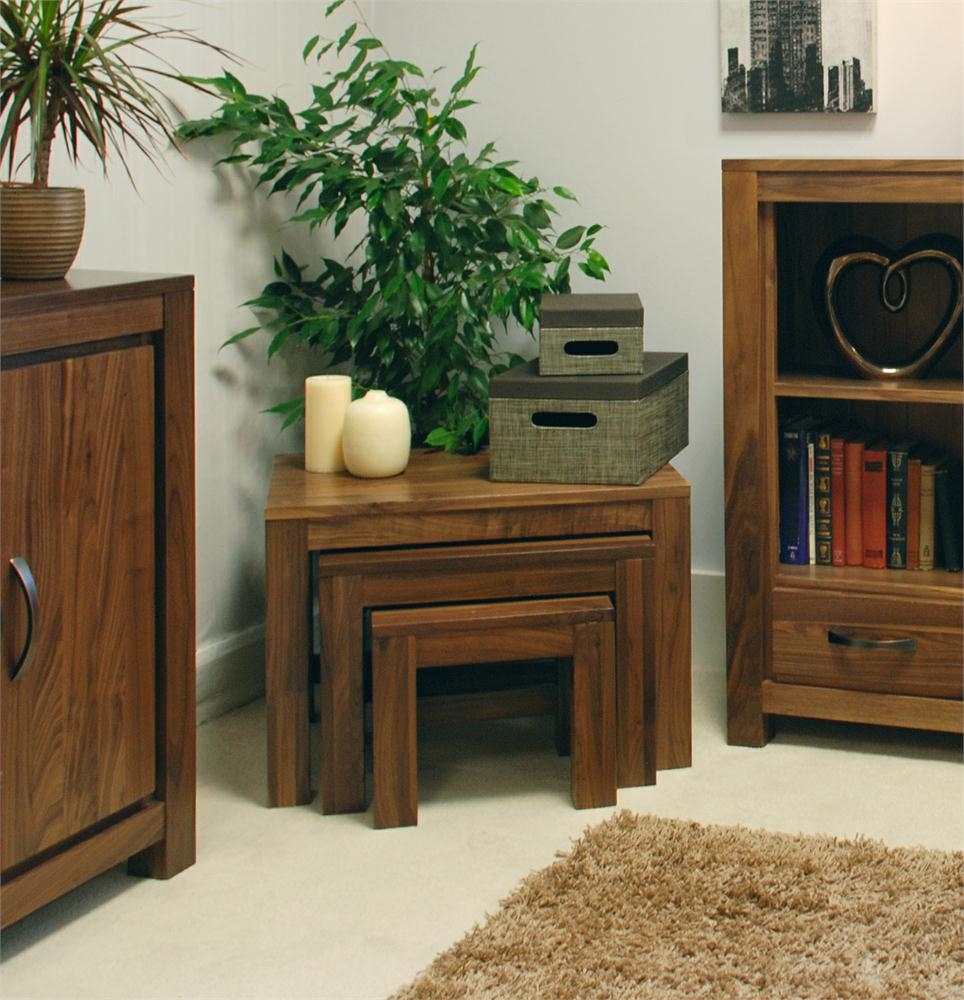 Unbranded Mayan Walnut Nest of 3 Coffee Tables