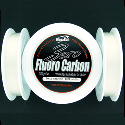 Megabait Zero Fluorocarbon. A topselling US Leader line well respected for its light refractive prop