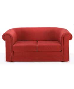 Chesterfield style sofa with foam seat cushions. 1