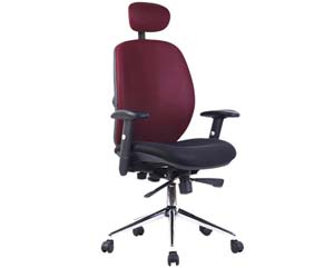 Unbranded Menna mesh chair burgundy