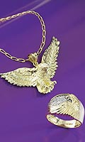 Mens 9ct. Eagle Pendant