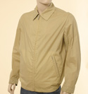 Mens Park & Shark Beige Full Zip Cotton Mix Lightweight Jacket