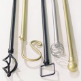 metal curtain pole - ball finial