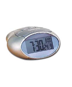 Metallic Effect LCD Clock