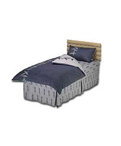 Mia Collection Single Valance Sheet - Charcoal.