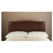 Unbranded Miro Bi-Cast Leather Double Headboard, Brown