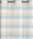A popular and versatile check, updated and re-coloured into a palette of duck egg and natural.  Full