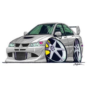 Mitsubshi Evo8 - Silver Kids T-shirt