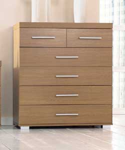 Monaco Oak 4 plus 2 Drawer Chest