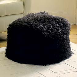 Mongolian Wool Pouffe