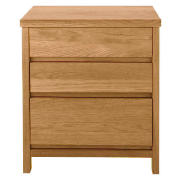 Unbranded Monzora 3 drawer Bedside Chest, Oak