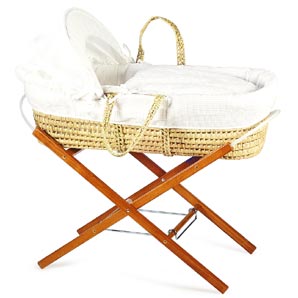 Moses Basket- White Waffle