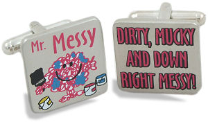 A fun set of cufflinks from the Mr Men range.