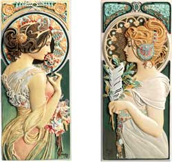 Mucha Wall Plaques