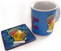 Unbranded Mug and Coaster set - Genius at work: As Seen