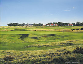 Unbranded Muirfield Clubhouse and Greywalls Hotel Limited Edition Golf Print by William Grandison