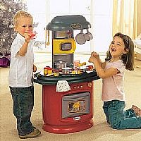 Modern play kitchen with realistic sounds and over