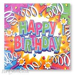 Party Supplies - Napkins - Birthday Explosion