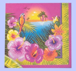 Party Supplies - Napkins - pack of 16 - Hawaiian