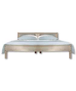 Napoli White Double Bedframe and Slats