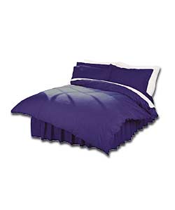 Navy Plain Dyed Double Duvet Set