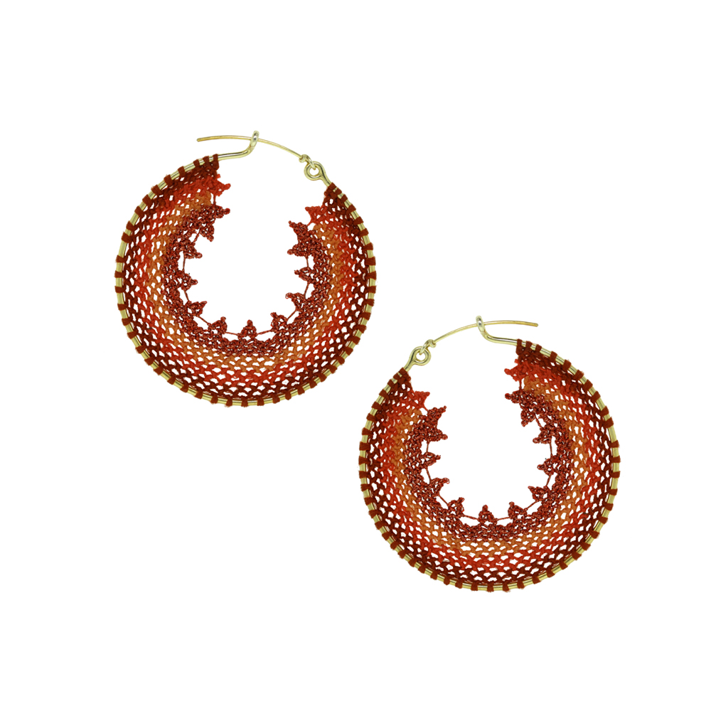 Unbranded Nayla Hoops Earrings Orange/Red