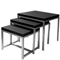 Unbranded Nest of tables brBlack tops