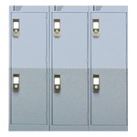 Nest Of Three 3-Door Lockers-Grey