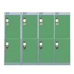 LINK SECURE NESTED LOCKERS - GREEN - The economic way to buy your lockers!