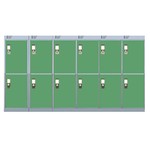 LINK SECURE NESTED LOCKERS - GREEN - The economic way to buy your lockers!