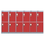 LINK SECURE NESTED  LOCKERS - RED - The economic way to buy your lockers!