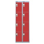 LINK SECURE NESTED  LOCKERS - RED - The economic way to buy your lockers!