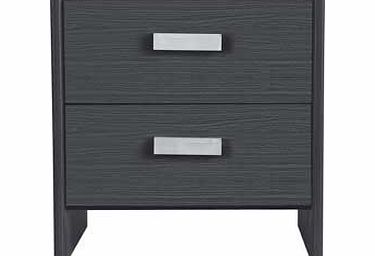 Unbranded New Capella 2 Drawer Bedside Chest - Black Ash