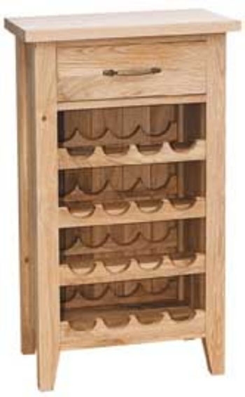 Unbranded New Court Oak Wine Rack 16 Bottles (Brass handles)