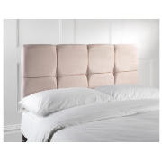 Unbranded Nico Headboard, Cream Faux Suede, Double