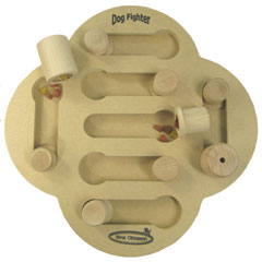 Dog Fighter is an engaging and challenging brain exercise for your dog. Hide small snacks or dry foo