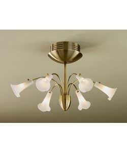 Unbranded Niobe Brass 6 Light Ceiling Fitting