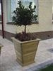 Unbranded Noelle Square Fluted Planter: 50cm High