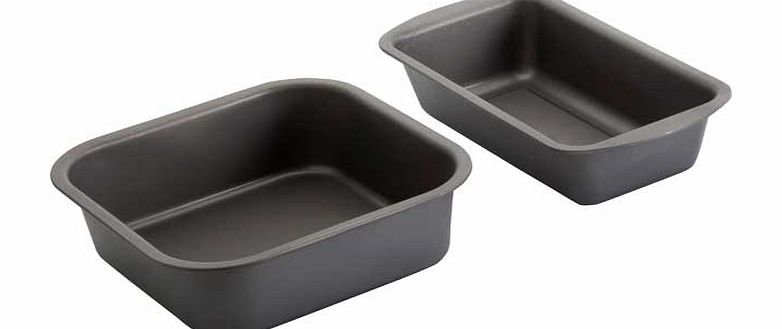 The easy to clean. Teflon non-stick coating of this deep loaf square tin set from the range makes this a practical way to bake your favourite foods. It is designed to be dishwasher and fridge safe for added convenience. Bakeware set comprises of: 1 s