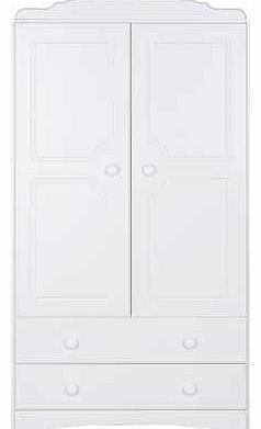 Unbranded Nordic 2 Door 2 Drawer Wardrobe - White