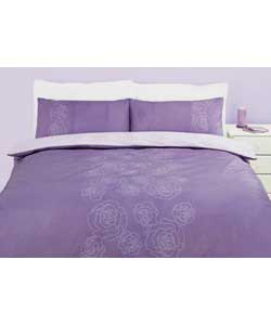 Nouveau King Size Duvet Cover Set - Heather/Pink