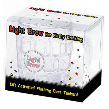 Novelties: Light Brew Flashing Tankard