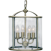 Unbranded OA351 4AB - 4 Light Antique Brass Pendant Light