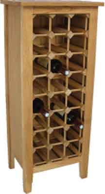 OAK 24 BOTTLE WINE RACK