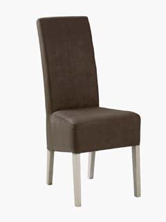 Oak Chair Brown Microfibre