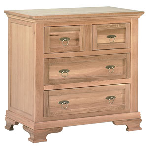 Oak Provencal 4 Door Chest- Small