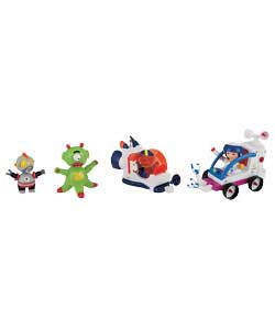 Unbranded Odd-Bodz Space Vehicle and Figure Play Set