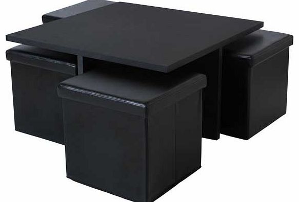 Unbranded Ohio Ottoman Coffee Table - Black