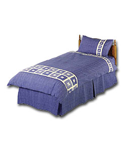 Omega Single Duvet Cover Set Blue